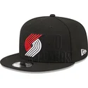 gorra-plana-negra-snapback-9fifty-draft-edition-2023-de-portland-trail-blazers-nba-de-new-era