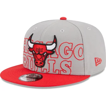 Γκρι και κόκκινο επίπεδο καπέλο snapback 9FIFTY Draft Edition 2023 Chicago Bulls NBA της New Era
