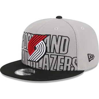 Γκρι και μαύρο επίπεδο καπέλο snapback 9FIFTY Draft Edition 2023 των Portland Trail Blazers NBA της New Era