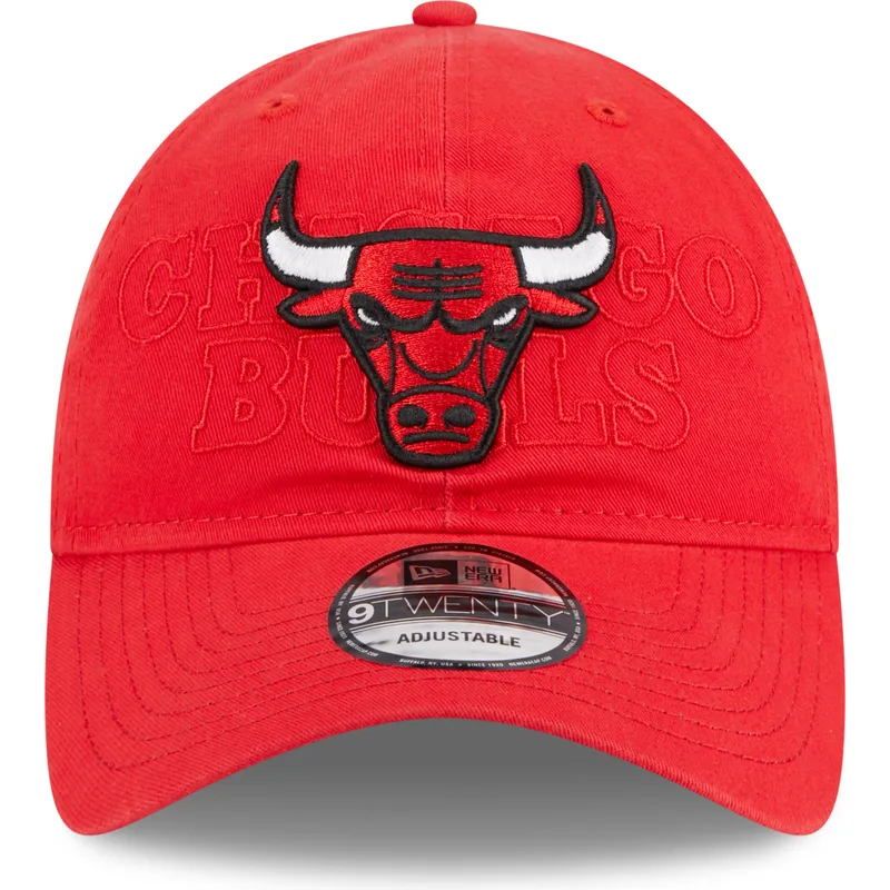 rote-verstellbare-gebogene-kappe-9twenty-draft-edition-2023-der-chicago-bulls-nba-von-new-era