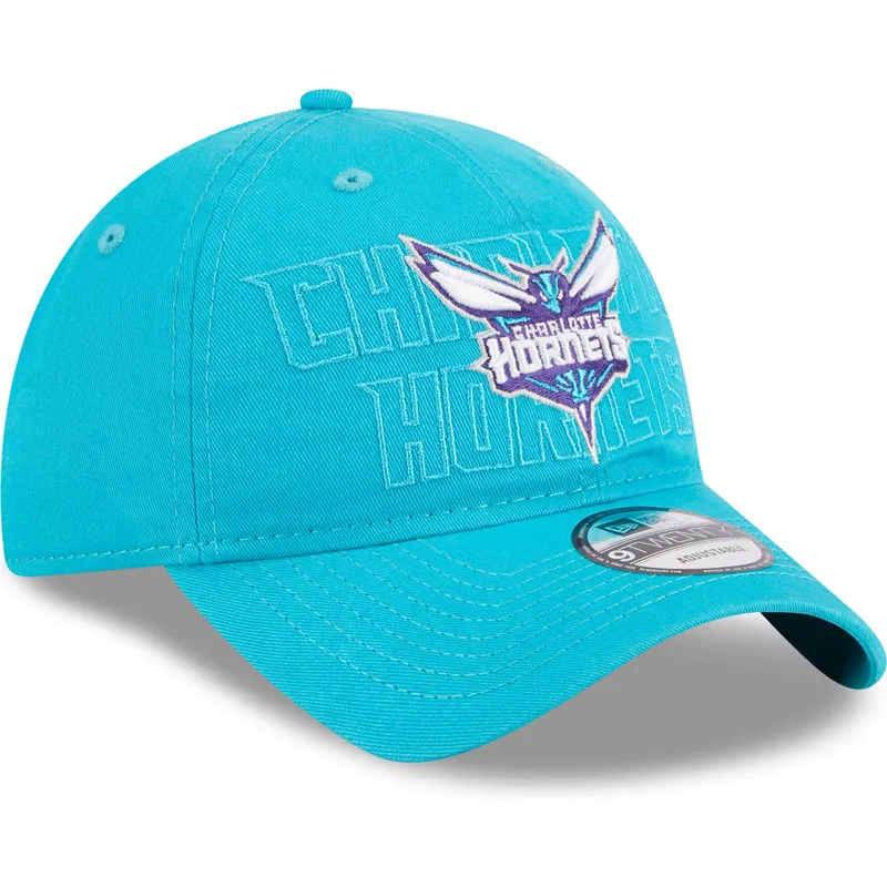 niebieska-regulowana-czapka-z-zakrzywionym-daszkiem-9twenty-draft-edition-2023-charlotte-hornets-nba-new-era