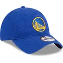 blaue-verstellbare-curved-cap-9twenty-draft-edition-2023-der-golden-state-warriors-nba-von-new-era