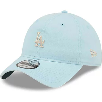 New Era Curved Brim 9TWENTY Mini Logo Los Angeles Dodgers MLB Light Blue Adjustable Cap