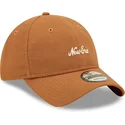 verstellbare-braune-9twenty-leinen-cap-mit-gebogenem-schirm-von-new-era