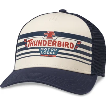 Καπέλο τύπου trucker λευκό και σκούρο μπλε snapback...