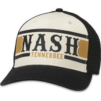 Schwarz-weiße Trucker-Kappe Snapback Nashville Tennessee...