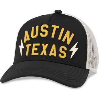 Gorra trucker negra y blanca snapback Austin Texas Riptide Valin de American Needle