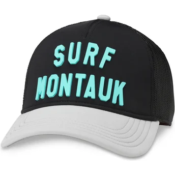 Καπέλο trucker μαύρο και γκρι snapback Surf Montauk Riptide Valin της American Needle