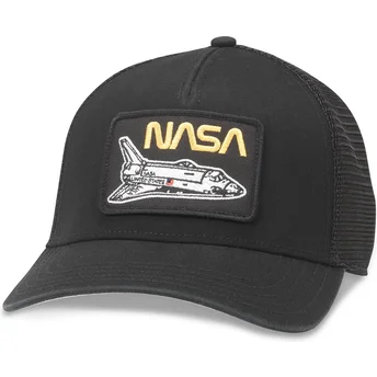 Gorra trucker negra snapback NASA Twill Valin Patch de...