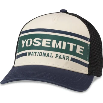 Gorra Trucker Beige, Schwarz und Marineblau Snapback Yosemite National Park Sinclair von American Needle