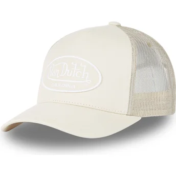 Von Dutch LOF B5B Beige Adjustable Trucker Hat