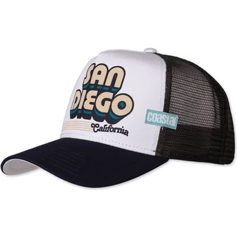 Gorra trucker blanca y azul marino San Diego HFT de Coastal