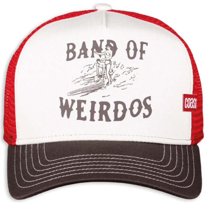 vit-rod-och-brun-trucker-keps-band-of-weirdos-hft-fran-coastal