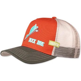 Gorra trucker naranja Duck Dive HFT de Coastal