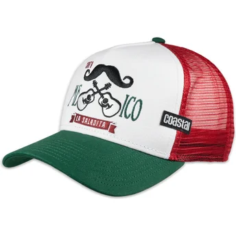 Καπέλο τύπου trucker λευκό, κόκκινο και πράσινο Mexican Mustache HFT της Coastal