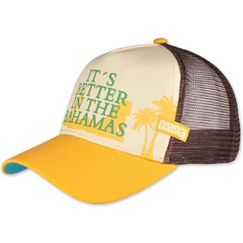 Καπέλο τράκερ κίτρινο και καφέ It's Better In The Bahamas HFT από την Coastal