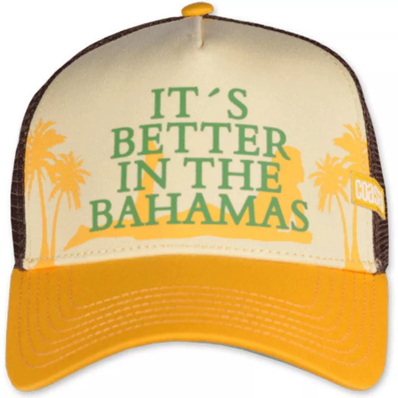 coastal-its-better-in-the-bahamas-hft-yellow-and-brown-trucker-hat