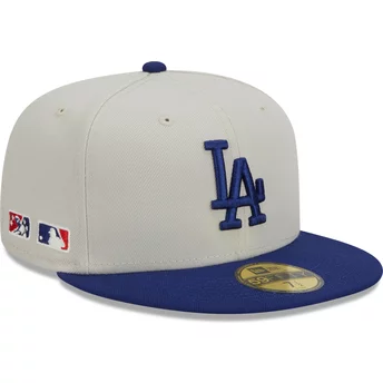 New Era Flat Brim 59FIFTY Farm Team Los Angeles Dodgers MLB Grey and Blue Fitted Cap