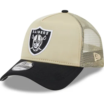 Gorra trucker beige y negra 9FORTY A Frame All Day Trucker de Las Vegas Raiders NFL de New Era