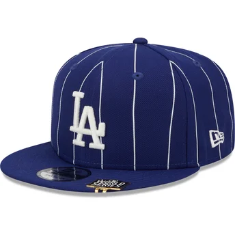 Καπέλο επίπεδο μπλε snapback 9FIFTY Pinstripe Visor Clip των Los Angeles Dodgers MLB από τη New Era