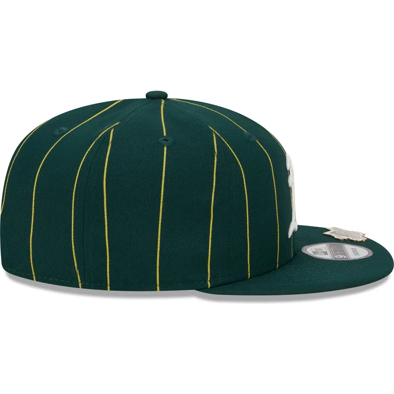 zielona-plaska-czapka-snapback-9fifty-pinstripe-visor-clip-oakland-athletics-mlb-new-era