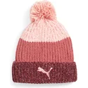 bonnet-rouge-et-rose-avec-pompom-pour-femme-puma