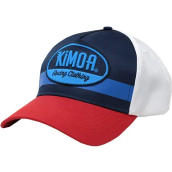 Gorra curva azul, blanca y roja ajustable Team Turbo de Kimoa