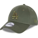 casquette-courbee-verte-ajustee-avec-logo-vert-39thirty-league-essential-los-angeles-dodgers-mlb-new-era