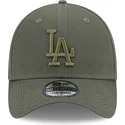 new-era-curved-brim-green-logo-39thirty-league-essential-los-angeles-dodgers-mlb-green-fitted-cap