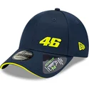 new-era-curved-brim-9forty-repreve-flawless-valentino-rossi-vr46-motogp-navy-blue-adjustable-cap