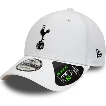 Gorra curva blanca ajustable 9FORTY Repreve de Tottenham Hotspur Football Club Premier League de New Era