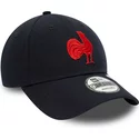 new-era-curved-brim-red-logo-9forty-repreve-team-colour-french-rugby-federation-ffr-navy-blue-adjustable-cap