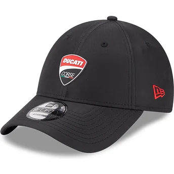 Gorra curva negra ajustable 9FORTY Ripstop de Ducati Motor MotoGP de New Era