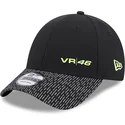 justerbar-svart-bojd-keps-9forty-reflective-visor-av-valentino-rossi-vr46-motogp-fran-new-era
