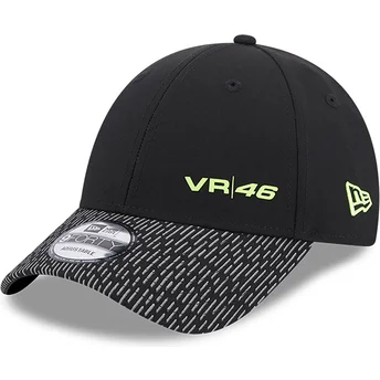 Gorra curva negra ajustable 9FORTY Reflective Visor de Valentino Rossi VR46 MotoGP de New Era