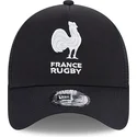 casquette-trucker-noire-a-frame-monochrome-french-rugby-federation-ffr-new-era