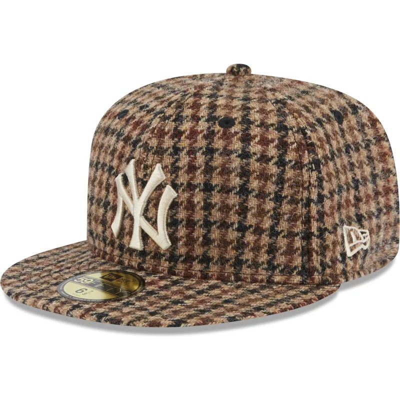 NEW ERA ニューエラ 950 NY Cheviot Tweed New Era Flat Brim 59FIFTY Harris Tweed New York Yankees MLB Brown