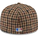 casquette-plate-marron-ajustee-59fifty-harris-tweed-new-york-yankees-mlb-new-era