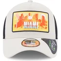 casquette-trucker-beige-a-frame-repreve-license-plate-miami-new-era