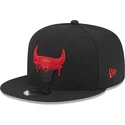 casquette-plate-noire-snapback-9fifty-team-drip-chicago-bulls-nba-new-era