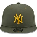 new-era-flat-brim-yellow-logo-9fifty-side-patch-new-york-yankees-mlb-green-snapback-cap