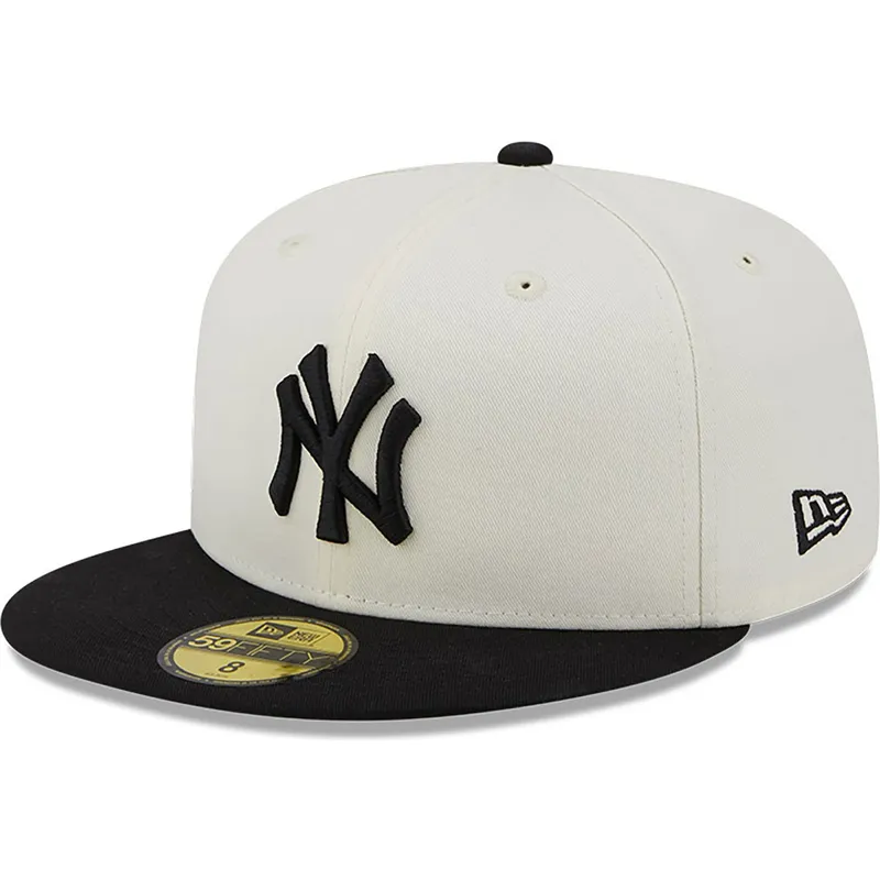 New Era Flat Brim 59FIFTY Championships New York Yankees MLB White And 