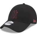 new-era-curved-brim-9forty-team-outline-new-york-yankees-mlb-black-adjustable-cap