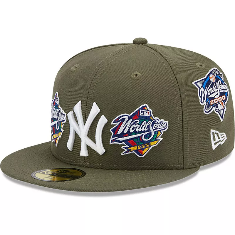 New Era Flat Brim 59FIFTY World Series New York Yankees Green Fitted Cap