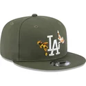 casquette-plate-verte-snapback-9fifty-koi-fish-los-angeles-dodgers-mlb-new-era