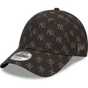 new-era-mlb-new-york-yankees-9forty-monogram-verstellbare-schwarze-kappe