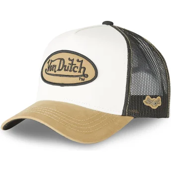 Καπέλο τράκερ λευκό, μαύρο και καφέ CLA της Von Dutch