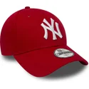 gorra-curva-roja-ajustable-para-nino-9forty-essential-de-new-york-yankees-mlb-de-new-era