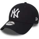 marinbla-bojd-justerbar-keps-for-barn-9forty-essential-fran-new-york-yankees-mlb-av-new-era