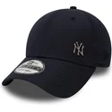 new-era-curved-brim-9forty-flawless-logo-new-york-yankees-mlb-adjustable-cap-marineblau